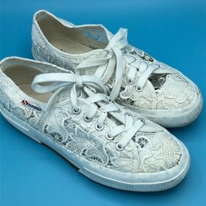 White lace Superga sneakers